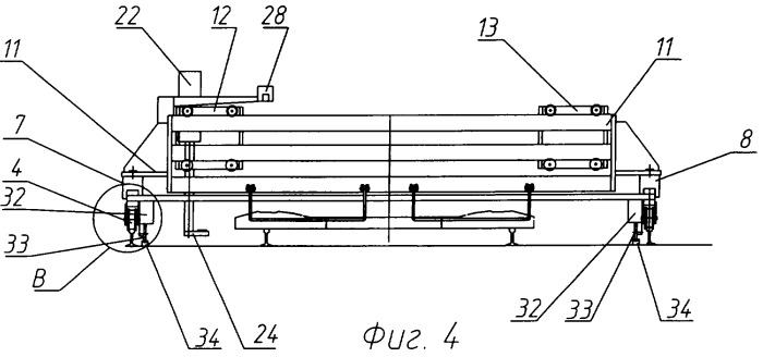 Передвижное устройство для установки железобетонных брусьев стрелочного перевода по эпюре и ординатам (патент 2355843)