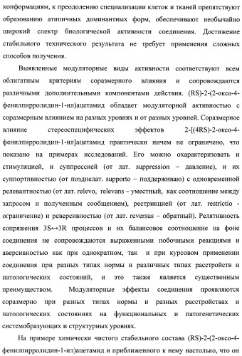 Состав, обладающий модуляторной активностью с соразмерным влиянием, фармацевтическая субстанция (варианты), применение фармацевтической субстанции, фармацевтическая и парафармацевтическая композиция (варианты), способ получения фармацевтических составов (патент 2480214)