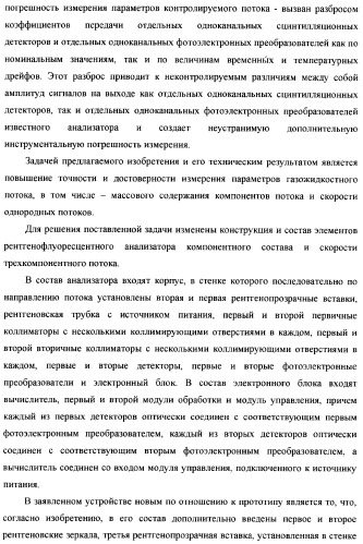 Рентгенофлуоресцентный анализатор компонентного состава и скорости трехкомпонентного потока (патент 2377546)