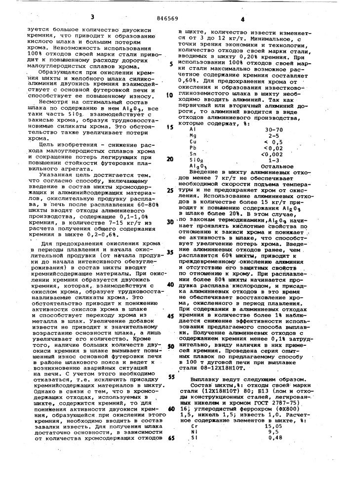 Способ рафинирования нержавеющейстали (патент 846569)