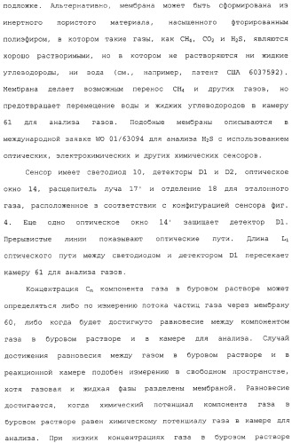 Способ и сенсор для мониторинга газа в окружающей среде скважины (патент 2315865)