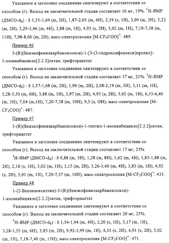 Карбаматные производные хинуклидина, фармацевтическая композиция на их основе и применение (патент 2321588)