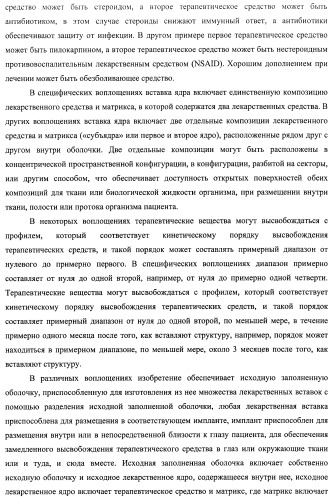 Лекарственные ядра для замедленного высвобождения терапевтических средств (патент 2478366)