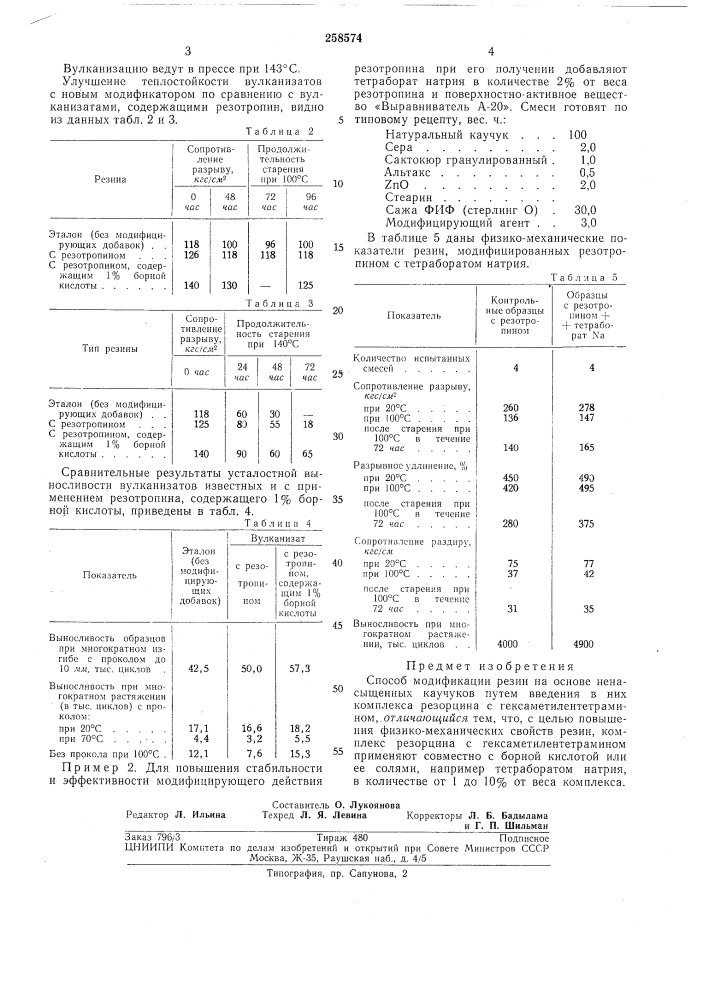 Способ модификации резин (патент 258574)