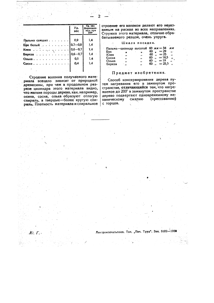 Способ консервирования дерева (патент 31605)