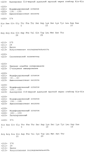 Основанные на амидах пролекарства пептидов глюкагонового надсемейства (патент 2550696)