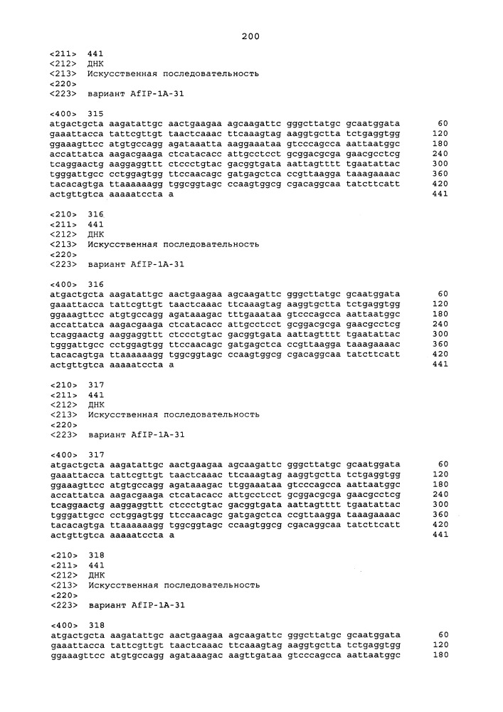 Новые инсектицидные белки и способы их применения (патент 2666914)