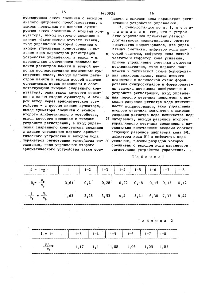 Сейсмостанция (патент 1430924)