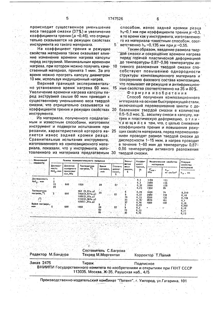 Способ получения композиционного материала на основе быстрорежущей стали (патент 1747526)