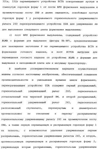 Способ и машина для производства полых стеклянных изделий (патент 2307077)