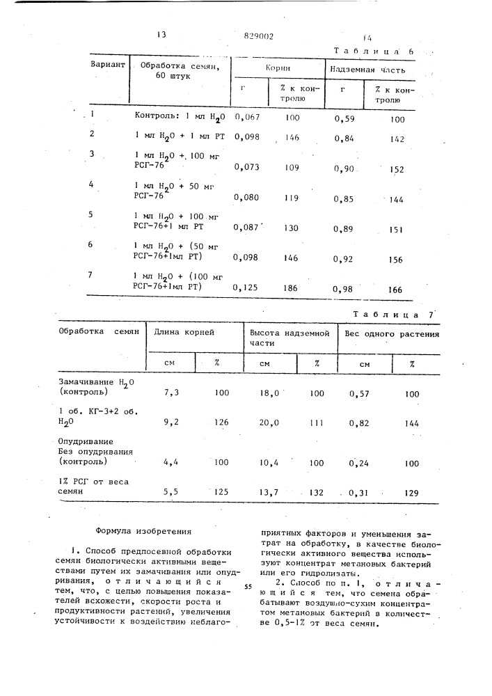 Способ предпосевной обработки семян (патент 829002)