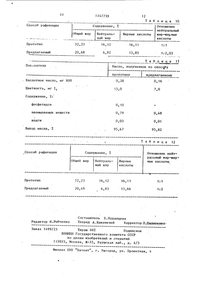 Способ рафинации растительных масел (патент 1147739)