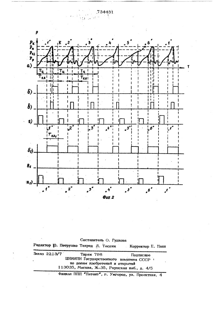 Устройство для диагностирования гидроприводов (патент 734431)