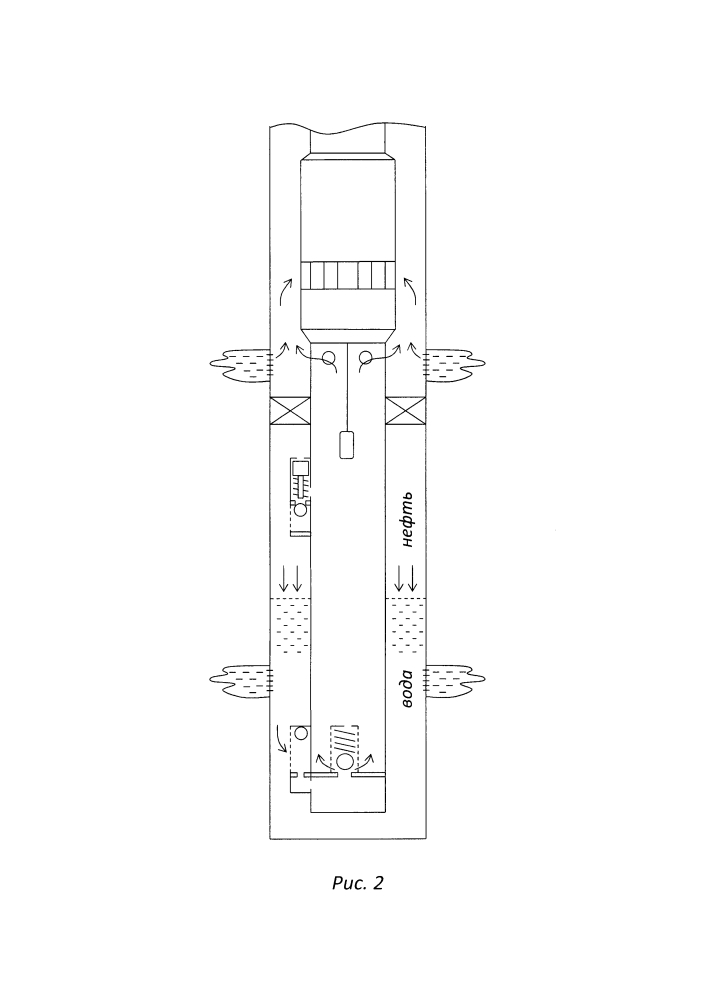 Устройство для последовательного отбора нефти и воды из скважины (патент 2620824)