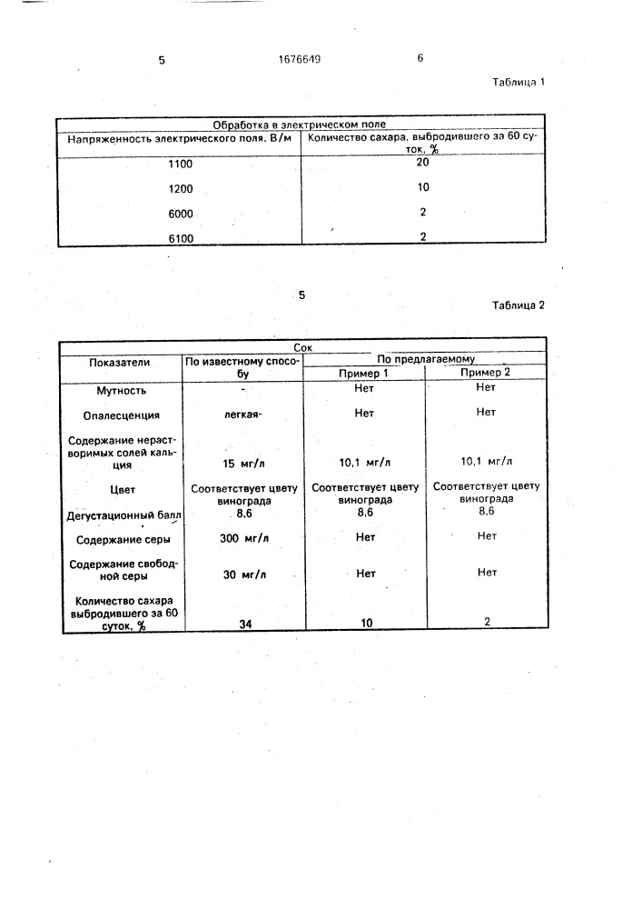 Способ получения виноградного сока (патент 1676649)