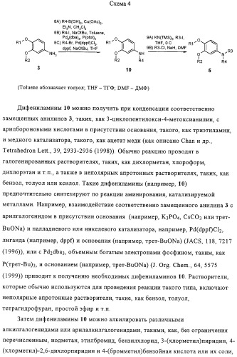 Применение производных анилина в качестве ингибиторов фосфодиэстеразы 4 (патент 2321583)