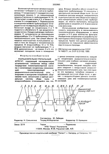 Разрыхлительно-трепальный агрегат (патент 2002865)