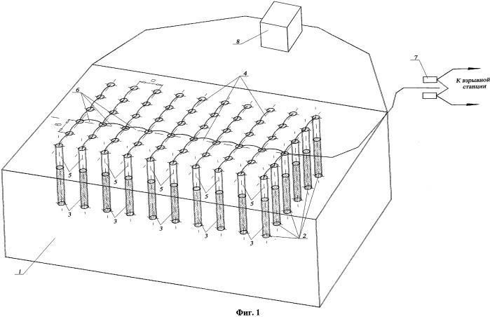 Схема монтажа взрывной сети