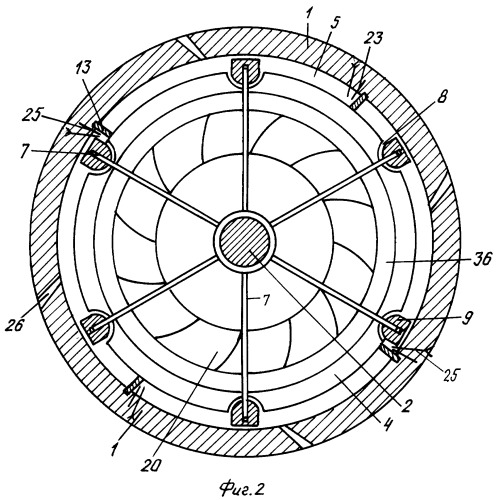 Вращательно-толкательный двигатель внутреннего сгорания (патент 2470168)