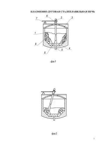 Плазменно-дуговая сталеплавильная печь (патент 2585897)