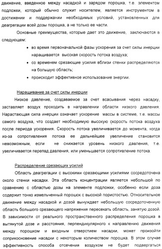 Деагрегация и диспергирование в воздух лекарственного порошка (патент 2322269)