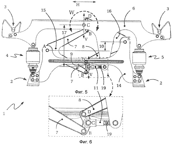 Устройство подвески с компенсацией поперечных колебаний вокруг продольной оси (патент 2516948)