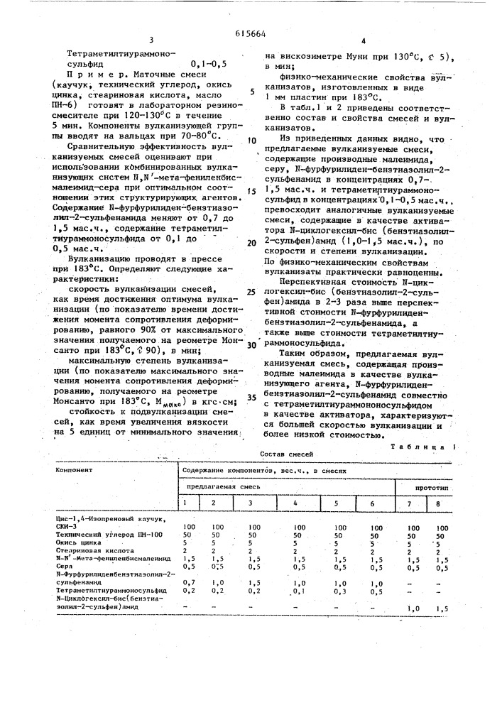 Резиновая смесь на основе ненасыщенного каучука (патент 615664)