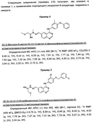 Аналоги хиназолина в качестве ингибиторов рецепторных тирозинкиназ (патент 2350605)