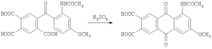 2,3-дикарбокси-5-ацетиламино-7-метоксиантрахинон (патент 2404961)