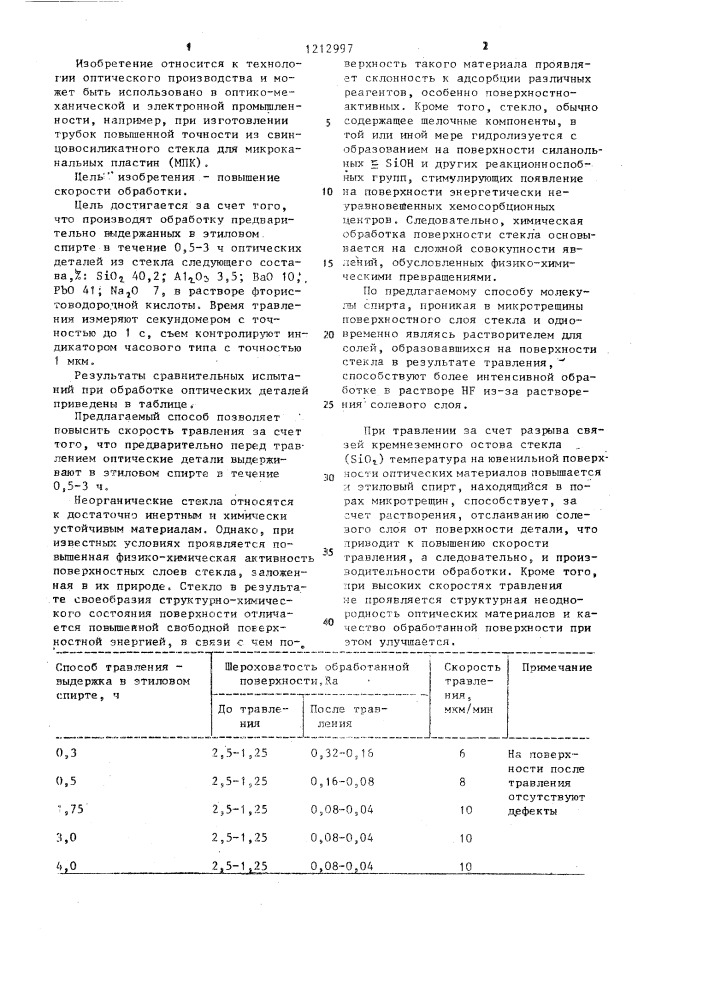 Способ обработки оптических деталей (патент 1212997)