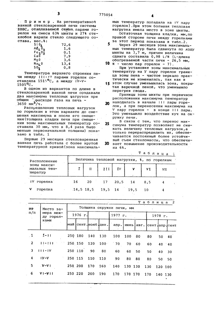 Способ варки стекла (патент 775054)