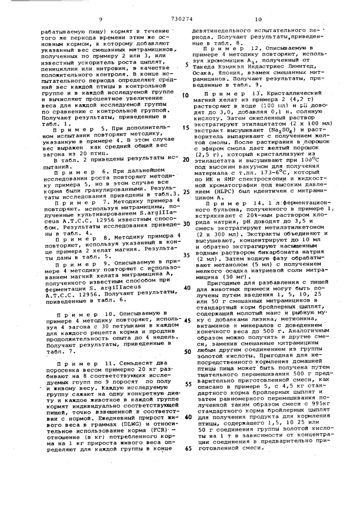 Способ усиления роста животных и птиц (патент 730274)