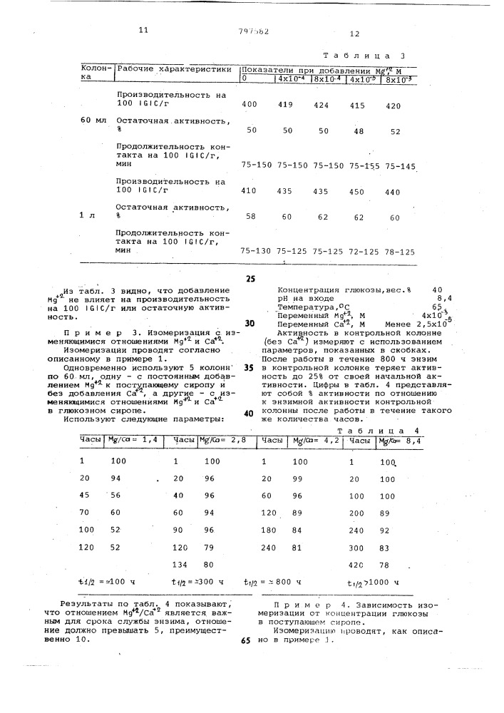 Способ энзиматического превращенияглюкозы bo фруктозу (патент 797582)