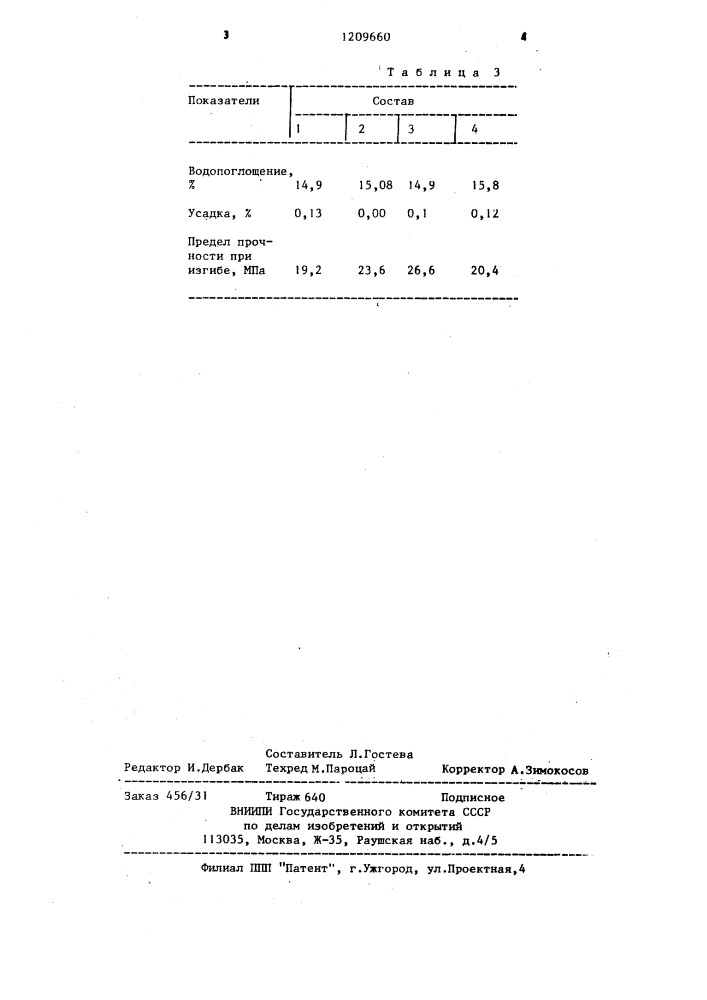 Керамическая масса для изготовления облицовочных плиток (патент 1209660)