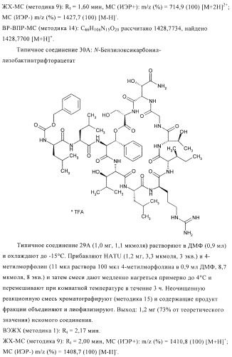 Способ получения производных лизобактина (патент 2434878)