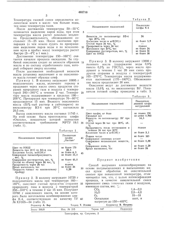 Способ получения пленкообразующих (патент 403710)