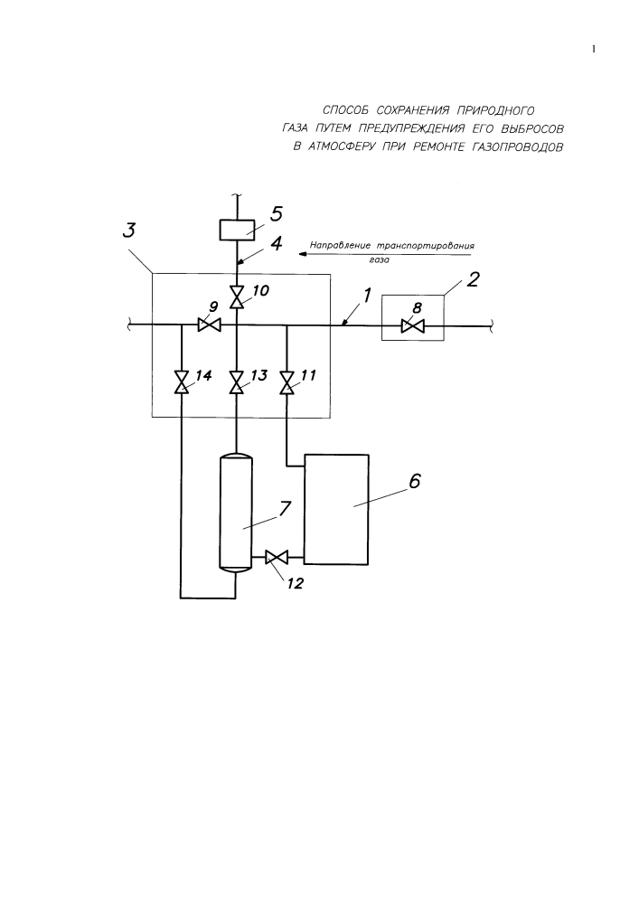 Способ сохранения природного газа путём предупреждения его выбросов в атмосферу при ремонте газопроводов (патент 2644605)