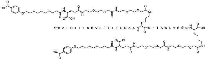 Дважды ацилированные производные glp-1 (патент 2559540)