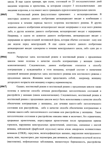 Способы гормонального лечения с применением контрацептивных режимов с непрерывным введением эстрогена (патент 2403046)