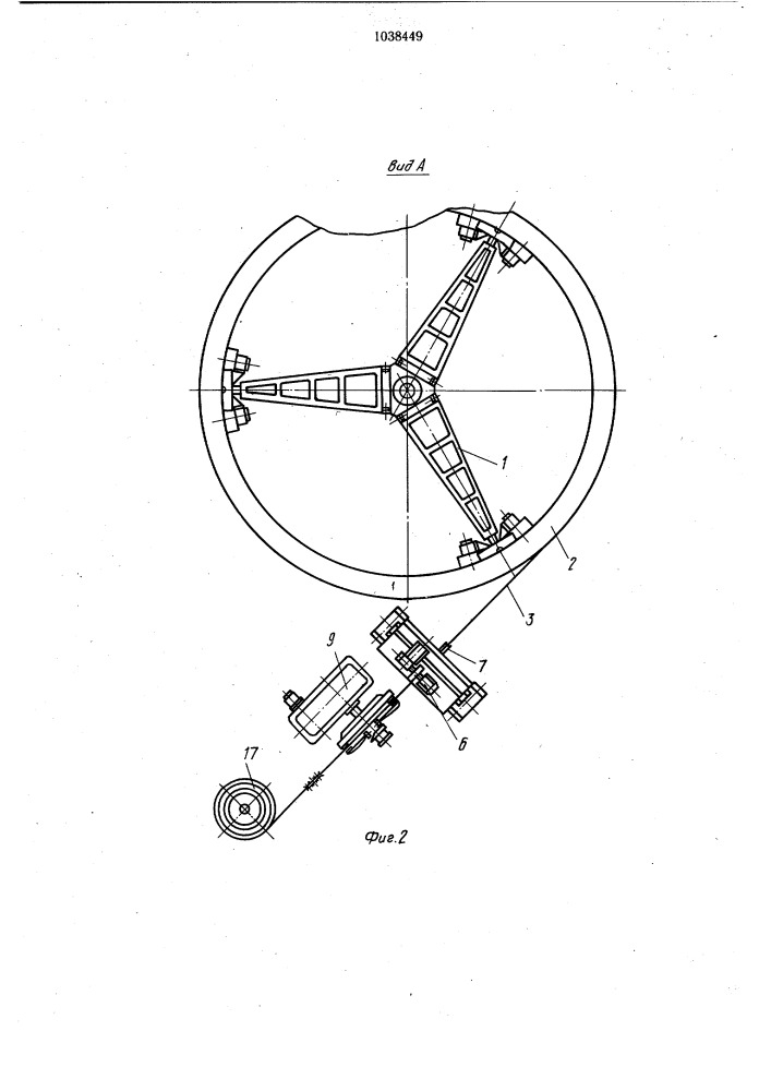 Устройство для навивки спиральной арматуры на железобетонные трубы (патент 1038449)