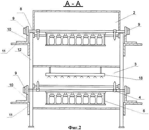 Аппарат для ротационной стерилизации консервов (патент 2318413)
