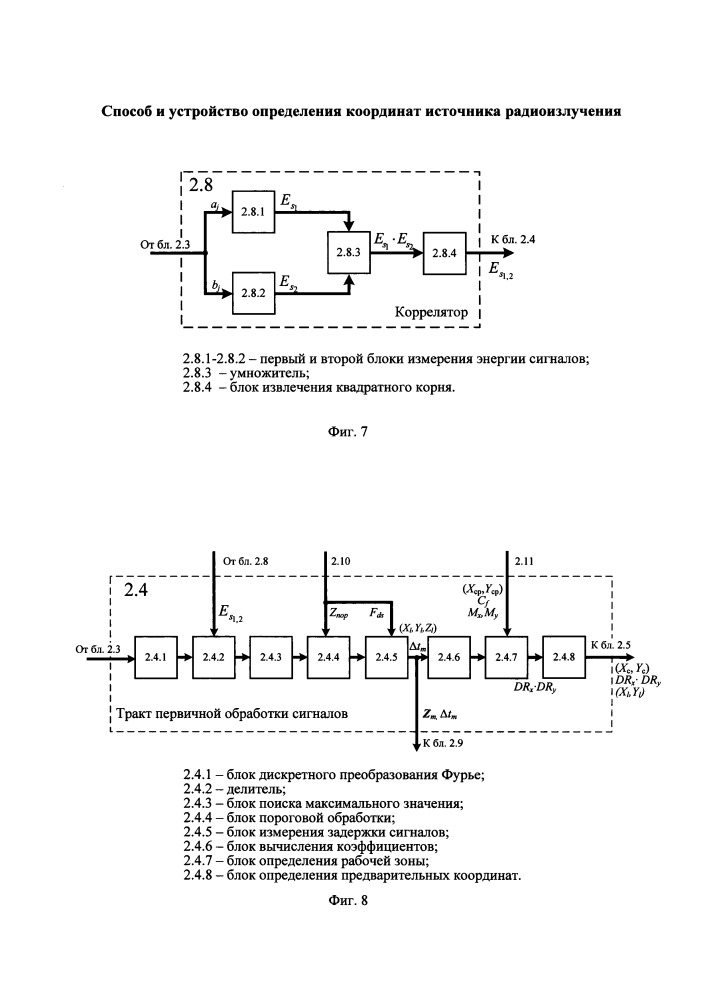 Способ и устройство определения координат источника радиоизлучения (патент 2659808)