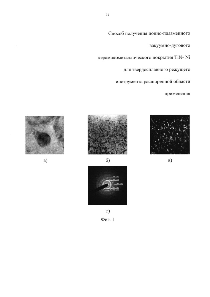 Способ получения ионно-плазменного вакуумно-дугового керамикометаллического покрытия tin-ni для твердосплавного режущего инструмента расширенной области применения (патент 2613837)