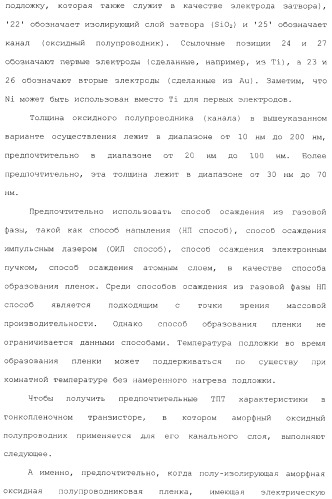 Полевой транзистор, имеющий канал, содержащий оксидный полупроводниковый материал, включающий в себя индий и цинк (патент 2371809)