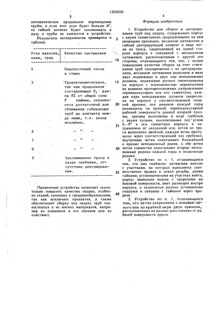 Устройство для сборки и центрирования труб под сварку (патент 1363658)