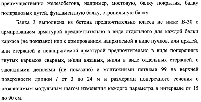 Технологическая линия для изготовления протяженных строительных конструкций и ригель, колонна, балка, изготовленные на этой технологической линии (патент 2311289)