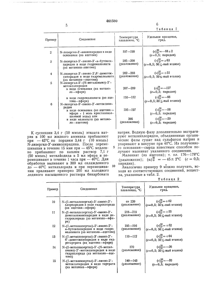 Способ получения гетероциклических соединений (патент 461500)