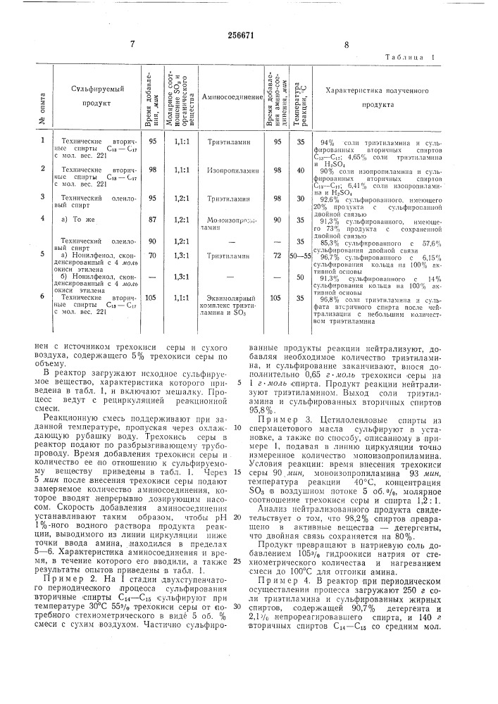 Способ получения сульфированных органических соединений (патент 256671)