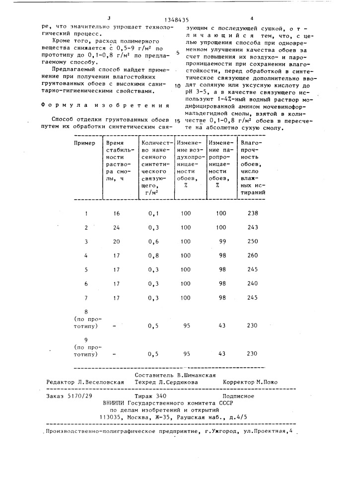 Способ отделки грунтованных обоев (патент 1348435)