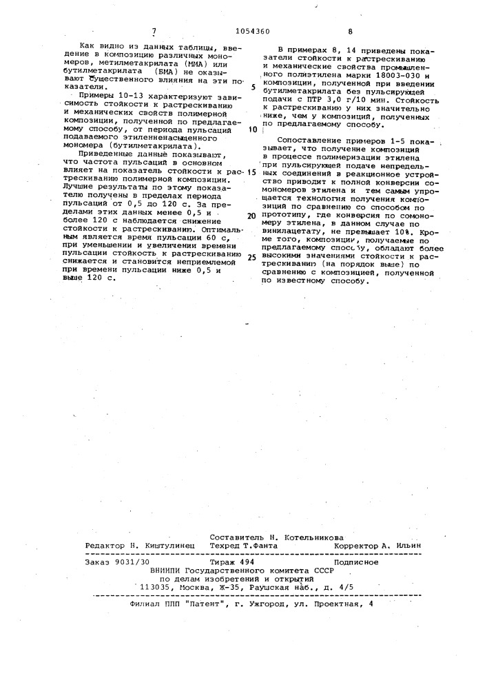Способ получения полимерных композиций (патент 1054360)